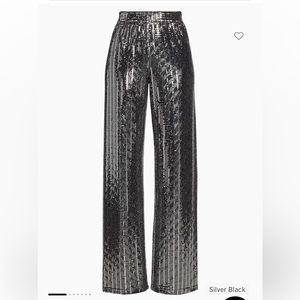 Alice + Olivia Elba Sequined Wide-Leg Pants Women’s Small NWT